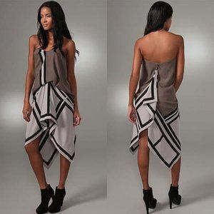 BCBG Max Azria color-block asymmetrical dress sz 4